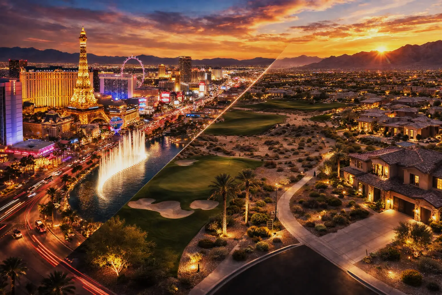 Las Vegas skyline at twilight